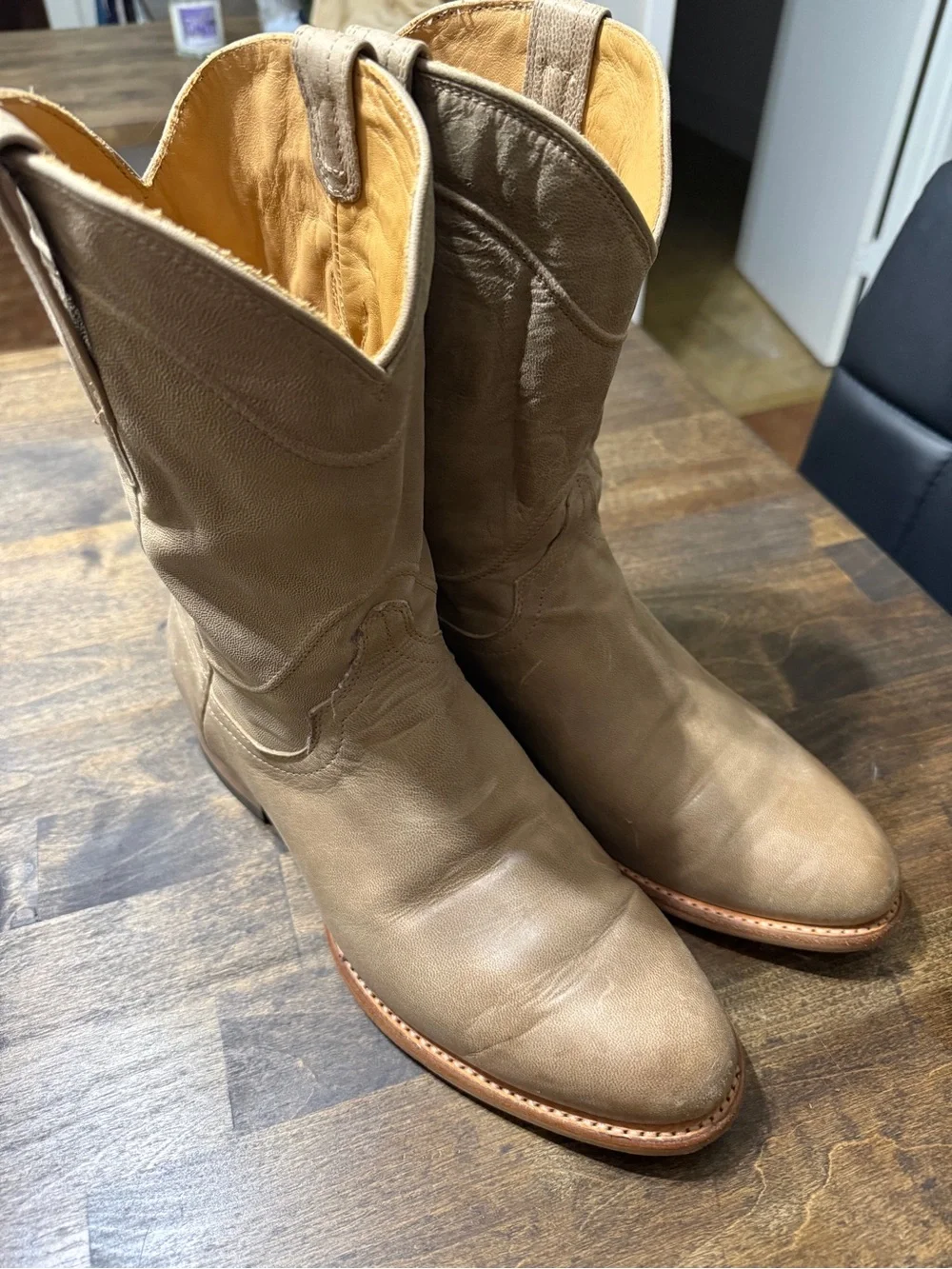 Tecovas The Earl Men's Taupe Leather Western Boots - Picture 1 of 5